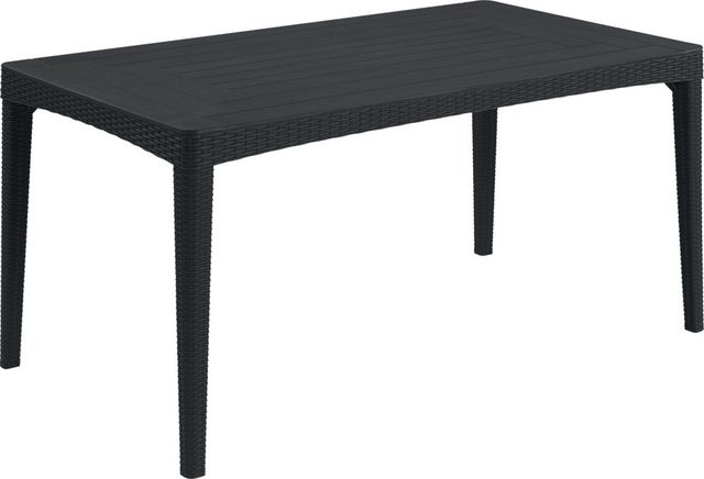 ALLIBERT GIRONA TABLE ROUND Wicker antracit (233563) - plastový záhradný stôl