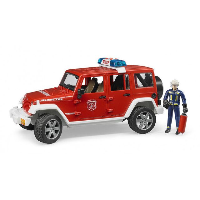 Hasičské auto Jeep Wrangler s figúrkou hasičov - Bruder 2528