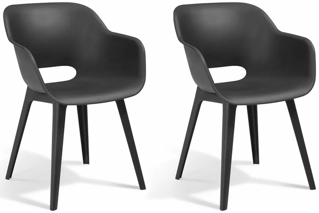 KETER Akola chair 2 pack antracit (238360) - stolička 2 ks