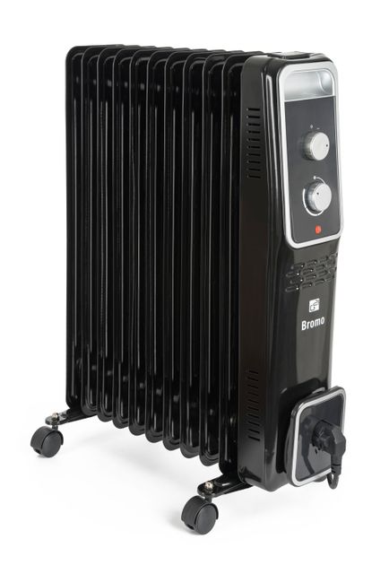 Olejový radiátor G21 Bromo čierny, 11 rebier, 2500 W