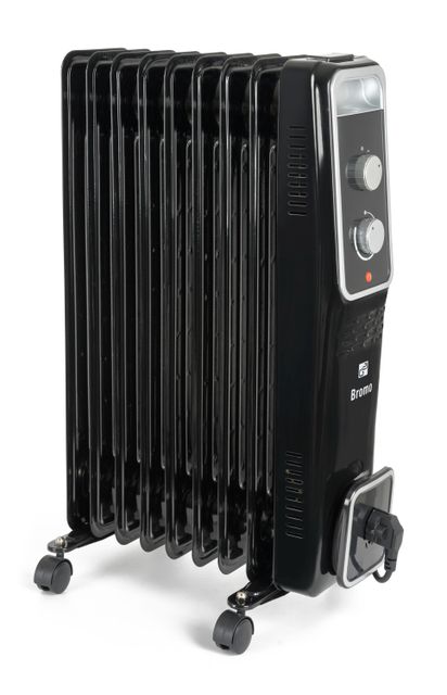 Olejový radiátor G21 Bromo čierny, 9 rebier, 2000 W